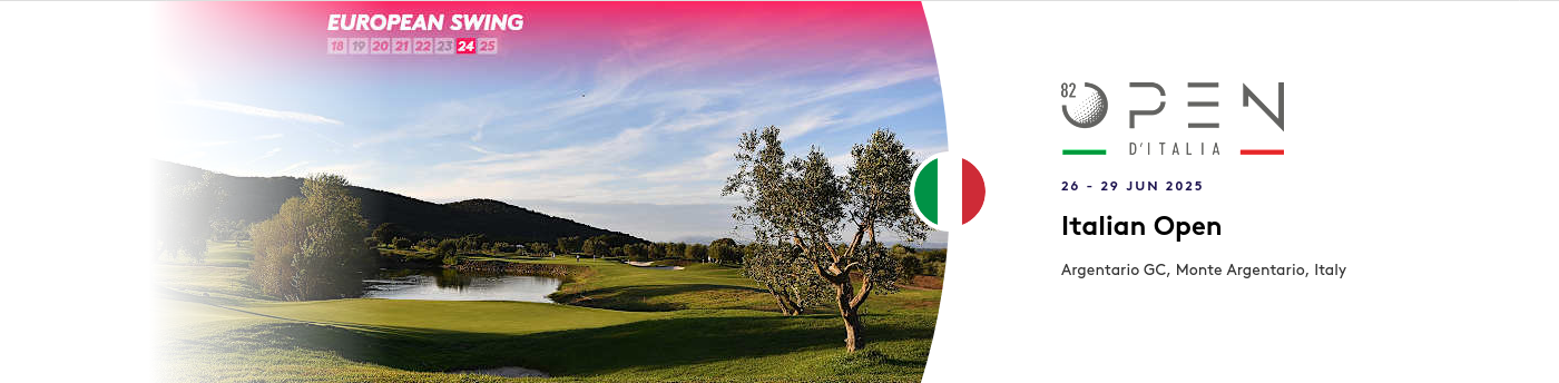 Advert for current DP World Tour Tournament