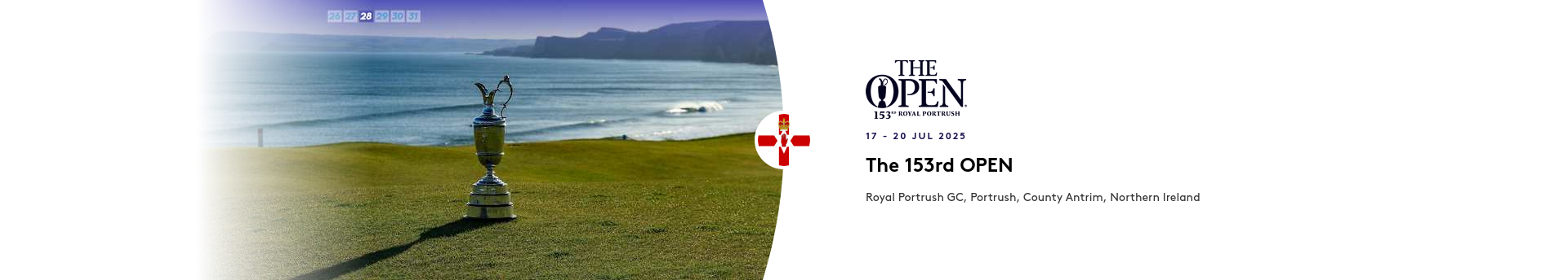 Advert for current DP World Tour Tournament