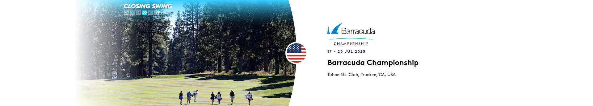 Advert for current DP World Tour Tournament