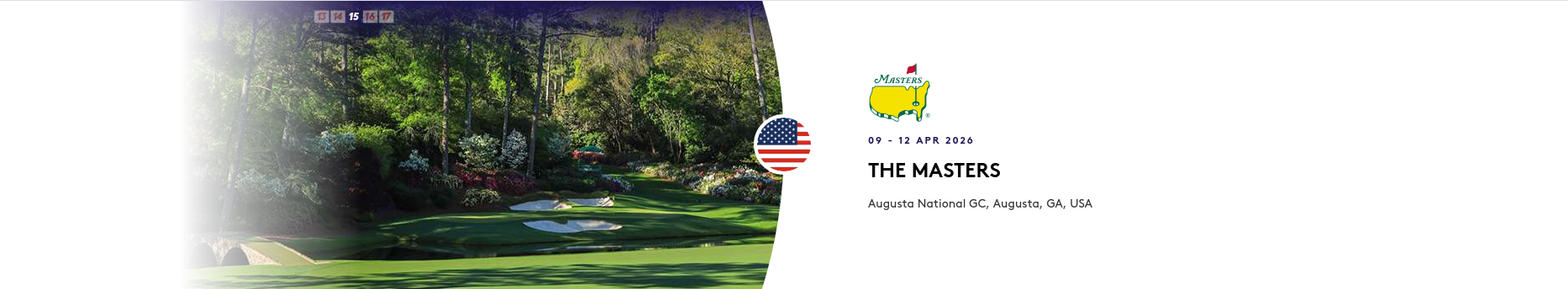 Advert for current DP World Tour Tournament