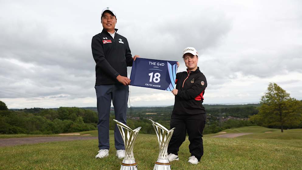 image of Simon Seungmin Lee and Jennifer Sräga with their winner’s trophies - G4D Open in Wales