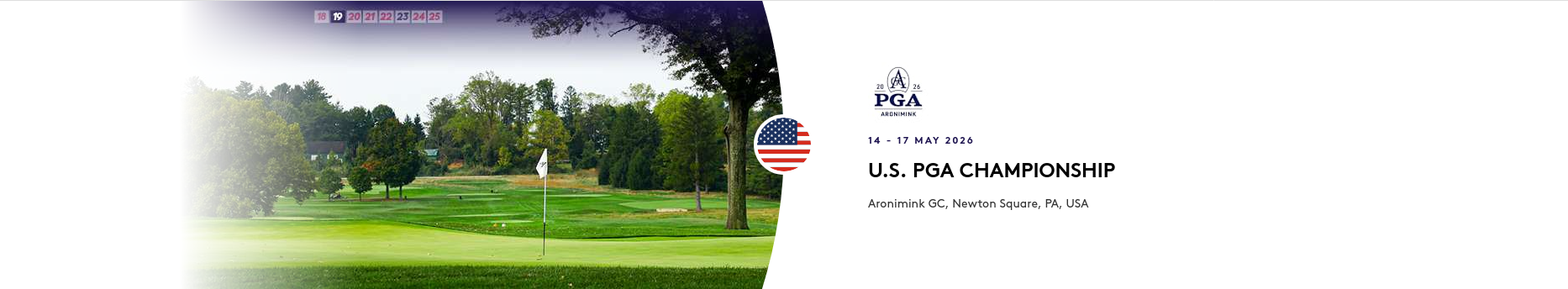Advert for current DP World Tour Tournament