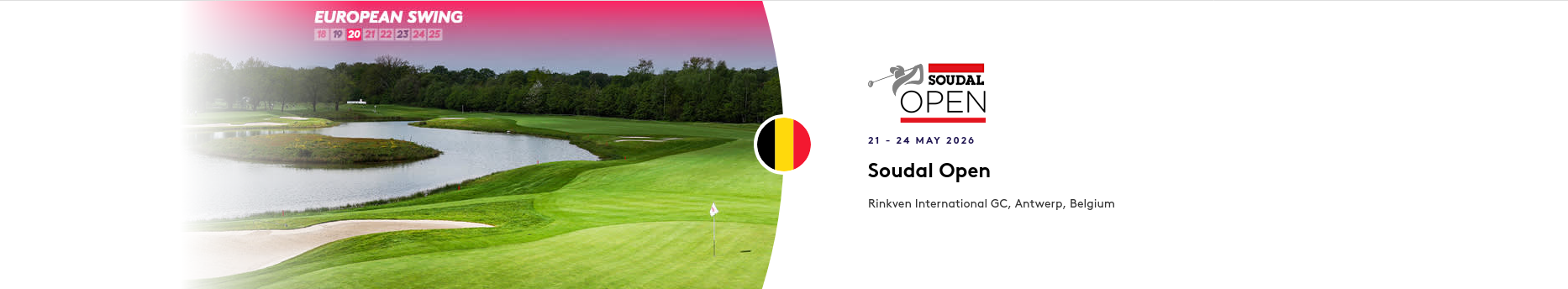 Advert for current DP World Tour Tournament