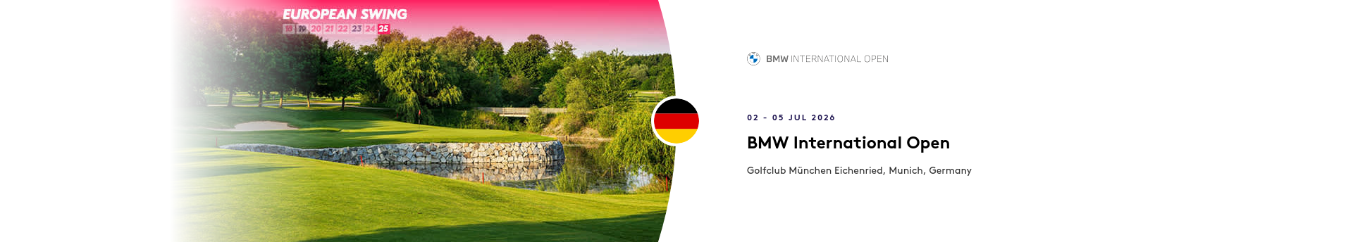 Advert for current DP World Tour Tournament