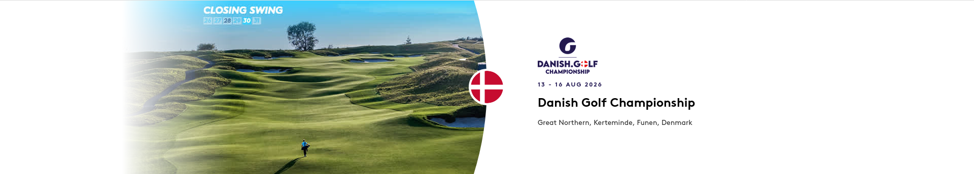 Advert for current DP World Tour Tournament