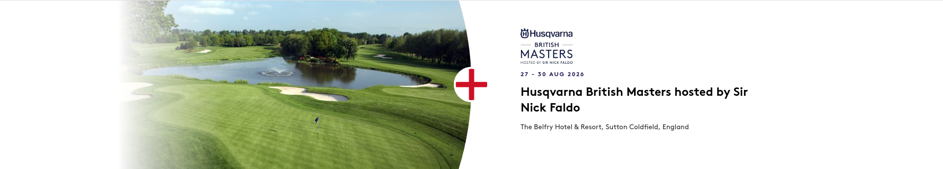 Advert for current DP World Tour Tournament