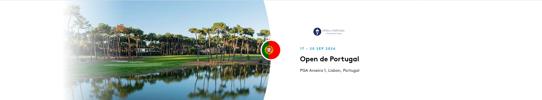 Advert for current DP World Tour Tournament